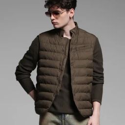 Jack & Jones Brown Polyester Regular Fit Solid Puffer Jacket-picture-13