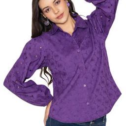 Lounge Dreams Purple Cotton Regular Casual Shirts-image-60