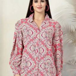 Melon By plusS Pink Printed Shirt-image-19