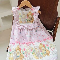 LULU & SKY Girls Floral Printed Fit & Flare Dress-image-76