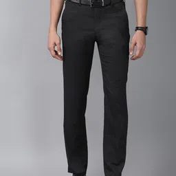 Van Heusen Men Black Slim Fit Trousers-picture-12