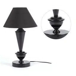 Tucasa NTU-54 B-22 Table Lamp with Metal Base (Black)-42