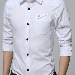 StyleCast Men India Slim Fit Solid Spread Collar Cotton Casual Shirt-image-99