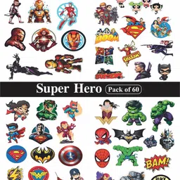 PRINTING DADDY Superhero Vinyl Waterproof Stickers-picture-16