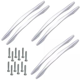 Atom CH-WE218-CP-08-106 203.2 mm (8 Inch) Zinc CP Finish Cabinet Pull Handle (Pack of 6)-picture-36