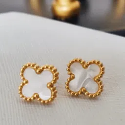 SUBHAGALANKAR Gold-Plated Floral Shaped Studs-image-64