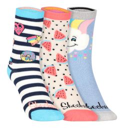 3 Pack of GIRLS NON TERRY CREW- FLA-14