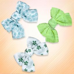 LYKAA Women Set of 3 Printed Bow Hair Accessory Set-image-3
