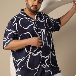 Sztori Plus Size Printed Oversized Shirt-image-65
