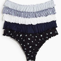 H&M Pack Of 5 Printed Thong Briefs- 0994042050-image-78