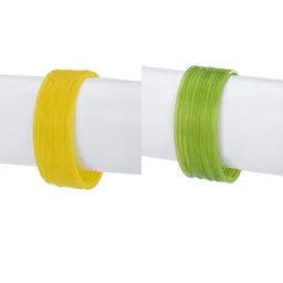 1ST TIME Set Of 24 Yellow Alloy Bangles-picture-48