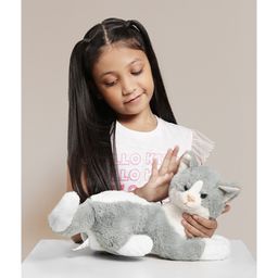 DukieKooky KidsSuzy Cat Soft Toy GreyWhite - Height 30 cm-16