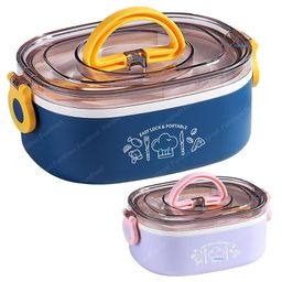 FunBlast Stainless Steel Lunch Box with Fork - Random Color-46