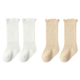 SYGA Set of 2 Cotton Solid Socks - White & Yellow-37