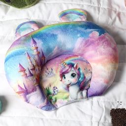 numum Mustard Seed Pillow for New Born Baby, Ideal for Round Head Shaping Seed Pillow for 0 to 6 Months Babies (Unicorn Pillow)( color and design may vary)-10
