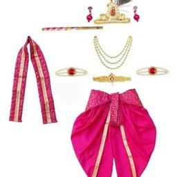 Itsmycostume Janmashtami Theme Krishna Costume Set - Magenta-image-92