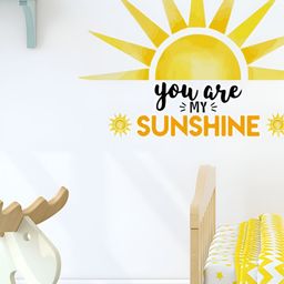 Asian royal Yellow & Black Printed Anti-Oil Wall Sticker-image-4