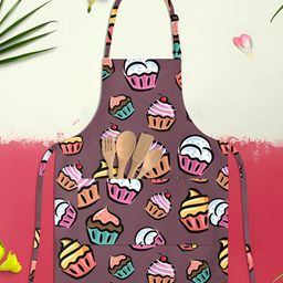 ArtzFolio Kids Violet & Yellow Printed Cotton Aprons-image-90