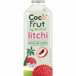 Coco Frut Litchi (lychee) Fruit Drink with Nata De Coco Chunks | Sip N Chew Delight - 300 ml (Pack of 24) image 2