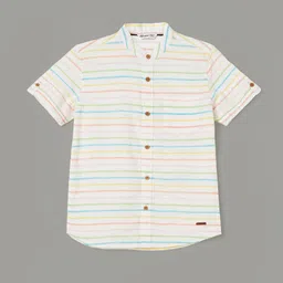Fame Forever by Lifestyle Boys Horizontal Stripes Striped Casual Shirt-image-80