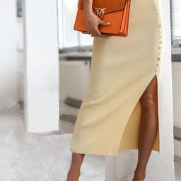 KPOP Straight Side Slit Midi Skirt-image-44