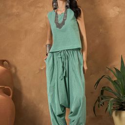 InWeave Printed Pure Cotton Top & Harem Pants Co-Ords-image-43