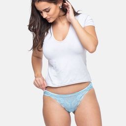 CURWISH Women Blue Lace Bikini Briefs ULW-01B-image-92