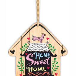 CVANU Brown & Black Home Quotes Painted Hut Wooden Wall Hanging-picture-32