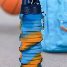 Kuber Industries Blue Folding Water Bottle 500 ML-image-13