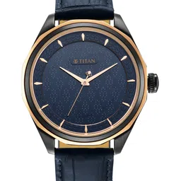 Titan Men Blue Dial Leather Straps Analogue Watch 1829KL01F-image-74