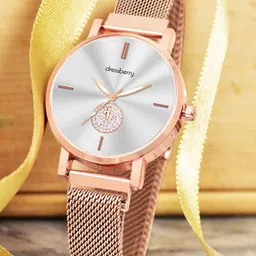 DressBerry Women Dial & Bracelet Style Straps Analogue Watch HOBDB-260-RG-11