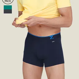 XYXX Men Pack Of 2 Traq Silver Cotton Trunk-49