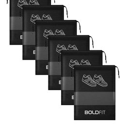 BOLDFIT 6 Pieces Black Shoe Organizers-image-29
