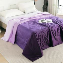 Story@Home 240 Gsm Gradient Double Comforter For Mild Winter Queen Purple-picture-18
