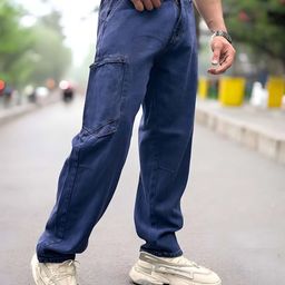 styzon Rio Men Loose Relaxed Fit Mid-Rise Cotton Cargo Jeans-image-64