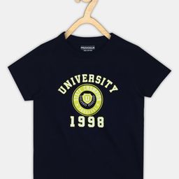 Provogue Boys Typography Printed Applique T-shirt-image-60