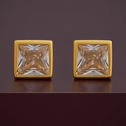 Kushal's Fashion Jewellery 92.5Silver Gold-Plated Zircon Studded Studs Earrings-image-40