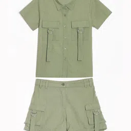 Allen Solly Junior Girls Shirt with Shorts-image-3