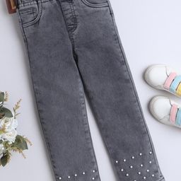 BRIGHT STARS KIDSWEAR Girls Regular Fit Mid-Rise Embellished Jeans-image-84