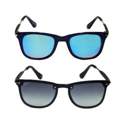 REDEX Unisex Set Of 2 Wayfarer Sunglasses with UV Protected Lens SN-18-image-113