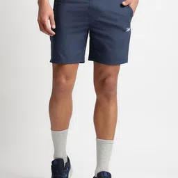 Reebok Men Brand Logo Printed Regular Fit Mid Rise Above Knee Length Shorts-image-37