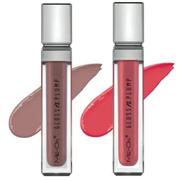 ME-ON Gloss & Plump 2-Pcs Long Lasting Lip Gloss - 3ml Each - 04-10-50