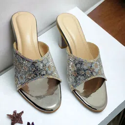 FABBMATE Embellished Party High-Top Comfort Peep Toes-picture-11