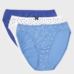 Marks & Spencer Pack Of 3 Printed Hipster Briefs T613022KBLUE MIX-image-88