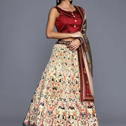Kaizen TEXO FAB Printed Semi-Stitched Lehenga & Unstitched Blouse With Dupatta image 1