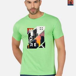 GLOBAL NOMAD Men 2 Printed Bio Finish Applique T-shirt-image-77