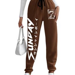 TABADTOD Women Printed Relaxed Joggers Trousers-image-68