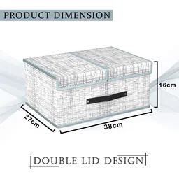 Kuber Industries Maroon & Grey 6 Pieces Foldable Double Lid Multi-Utility Organisers image 4