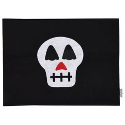 Li'll Pumpkins Halloween skull Place Mat - Black & White-18