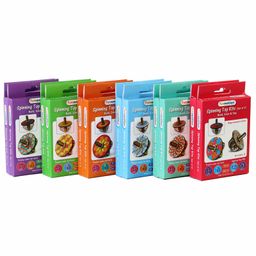 Funvention DIY Spinning Tops Geometric Patterns Multicolor  - Pack of 12-24